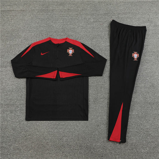 Portugal Tracksuit | Black & Red